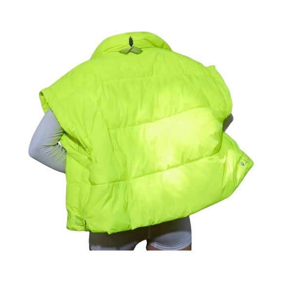 FP Movement | In A Bubble Puffer Vest Oversized Highlighter Size XS - Picture 2 of 7